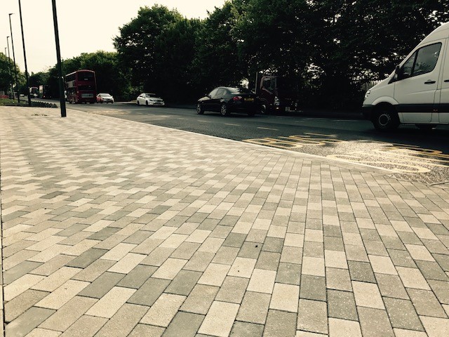 Streetscape block paving